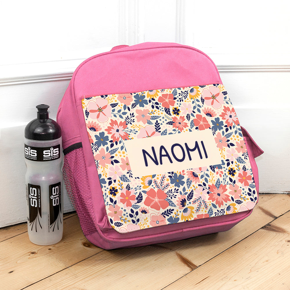 Personalised Pink School Backpack Choice of Designs