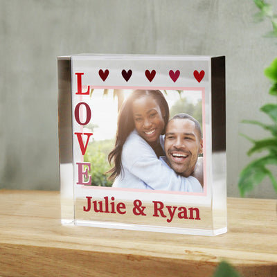 Personalised LOVE Photo Upload Crystal Token