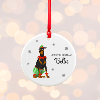 Personalised Big Dog Ceramic Christmas Ornament