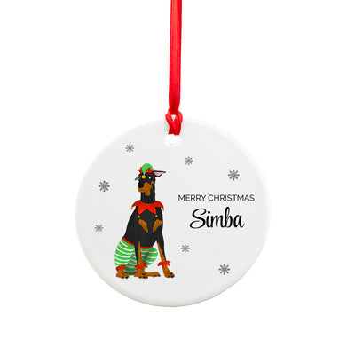 Personalised Big Dog Ceramic Christmas Ornament