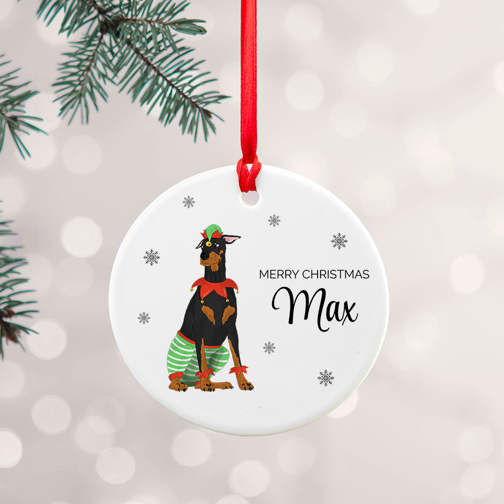 Personalised Big Dog Ceramic Christmas Ornament