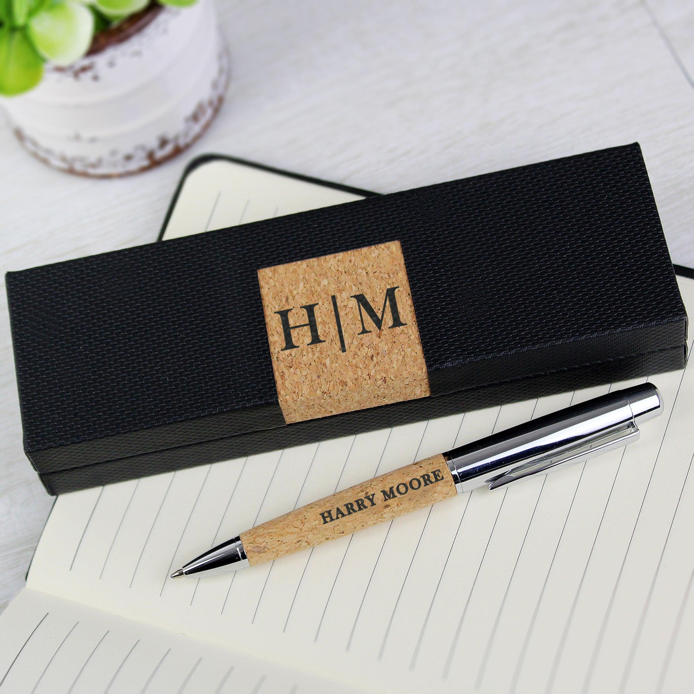 Personalised Initial & Name Cork Pen Set - Shop Personalised Gifts