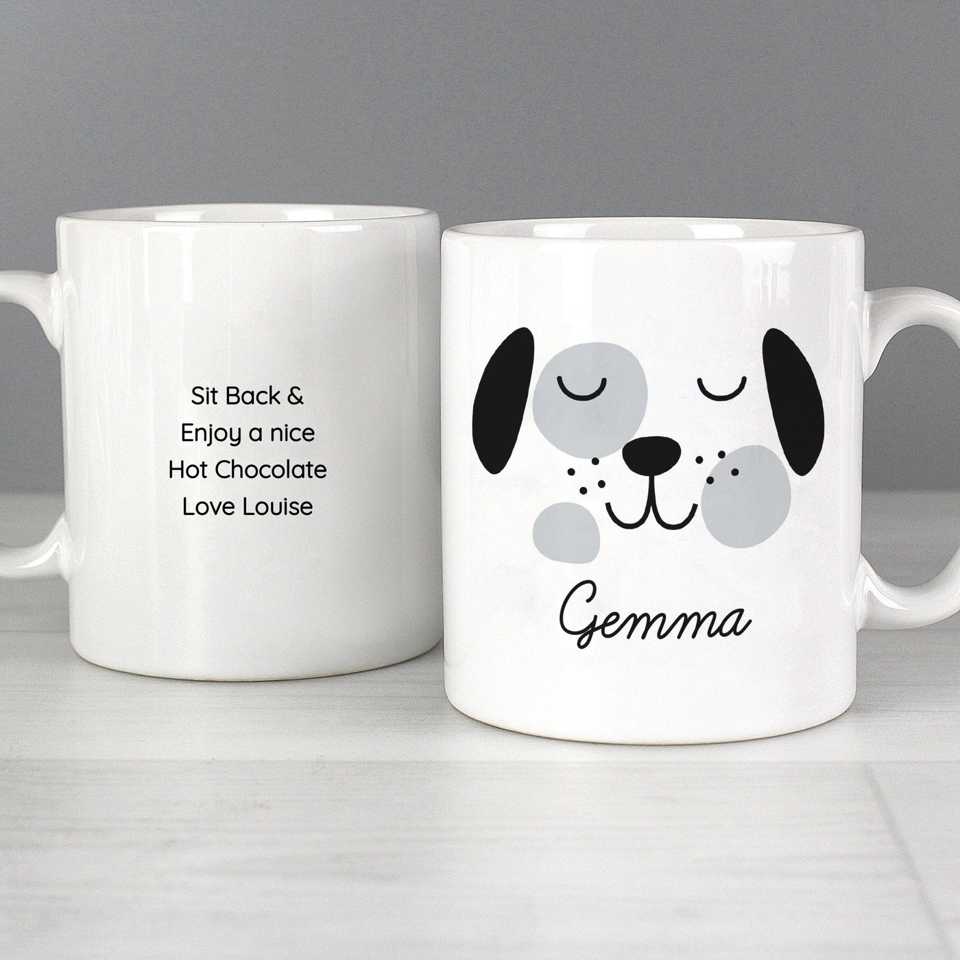 Personalised Cute Dog Face Ceramic Mug - Shop Personalised Gifts